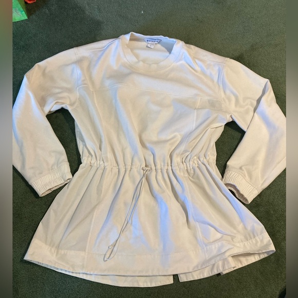 ATHLETA  Athleta Large Triumph Hybrid Crewneck Sweatshirt! Magnolia White - Picture 3 of 11